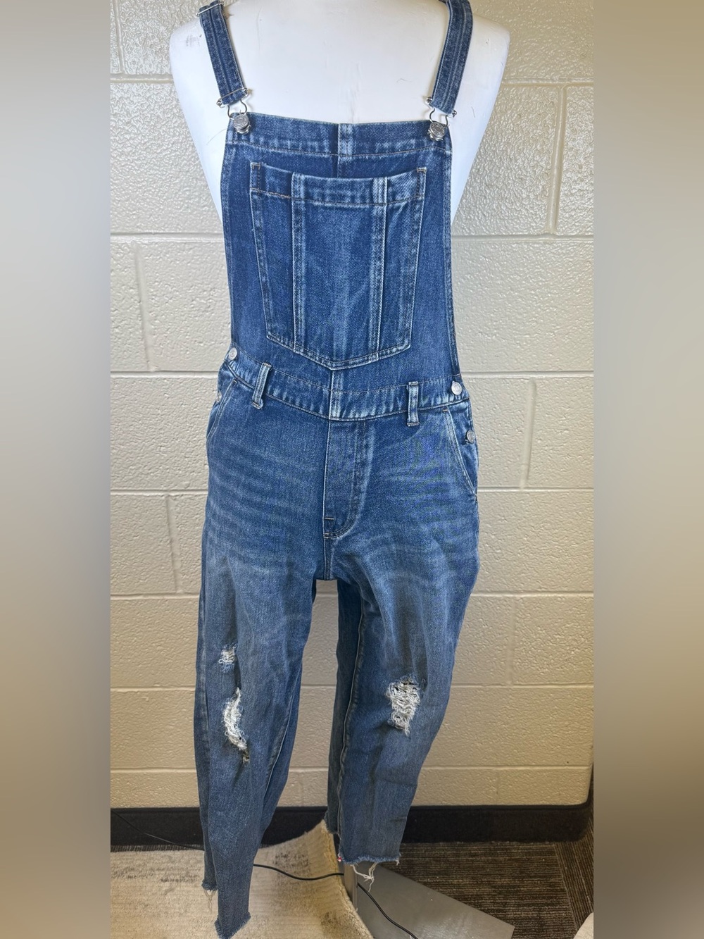 PacSun Blue Relaxed Denim Overalls